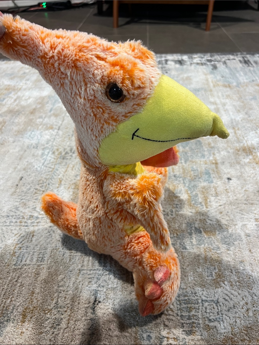 Pterodactyl Dinosaur Plush 12" Two-Tone Yellow & Orange KellyToy Original